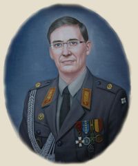 Hämeen Ratsujääkäripataljoonan komentaja 2012, muotokuvamaalaus, öljyväri.